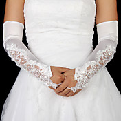 Satin Bridal Fingerless Opera Length Gloves