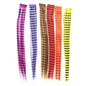 Mixcolor 18 Inch  Clip-In Synthetic Feather Hair Extension (6 Pcs)