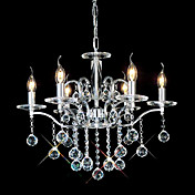 elegante lampadario di cristallo con 6 luci
