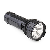 aufladbare 2-Mode 4-LED-Taschenlampe (90lm, AC-Ladegerät, schwarz)
