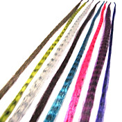 15 polegadas multicolor extensões de plumas sintéticas do cabelo (40 pcs)