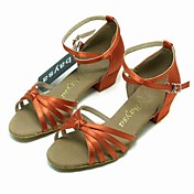 Satin Upper Latin Dance Shoes Ballroom Kids Practice Shoes More Colors