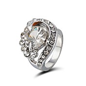 anello di brillanti strass lega placcata più colori disponibili
