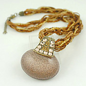 Graceful Oval-shaped Sweater Chain (Random Color)