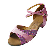 Leatherette/ Sparkling Glitter Upper Dance Shoes Ballroom Latin Shoes for Women/ Kids More Colors