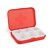 6 compartiments pilule boîte bijou cas de voyage organisateur de la médecine