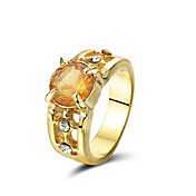 strass splendida con anello placcato oro 14k (altri colori)