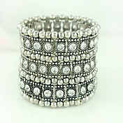 drie rijen strass armband
