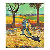 håndmalt oljemaleri av Vincent van Gogh med utstrakte ramme