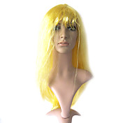Capless Long 100% Kasi Fiber Yellow Costume Party Wig