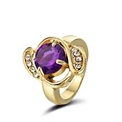 cristallo in 14k anello cocktail doratura (più colori)