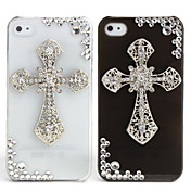 diamante caso alla moda per iphone 4 / 4s (croce, fatto a mano)