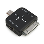 mini usb hembra 30pin conector micro y adaptador USB macho para iPad / iPhone