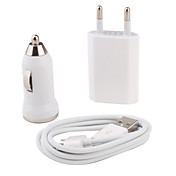 3-in-1 Auflade Set für iPhone 4/4S/3G/3GS/iPod  (EU Stecker)