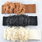 flores de gasa cinturón ancho (más colores)