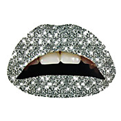5 piezas de plata brillo de labios temporaty tatuaje etiqueta