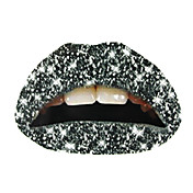 5 piezas de plata brillante temporaty labio etiqueta tatuaje
