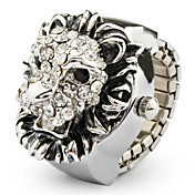 Leone d'Argento in metallo guardare anello