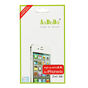 2-in-1 Back & Front Screen Protector with Cleaning Cloth for iPhone 4S