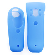 beschermende silicone huid geval voor ps3 controller bewegen set (blauw)