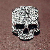 cranio anello cappello a cilindro - strass in lega
