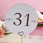 Round Table Number Card - Double Hearts (set of 10)