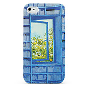ventana del patrón de casos de protección para el iPhone 4 y 4S (azul)