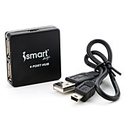 4-port ismart usb hub (sort)