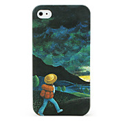 backpacker patroon beschermhoes voor iPhone 4 en 4s (marine)