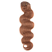 18 polegadas 9 pcs 100% cabelo humano clipes de onda do corpo em extensões de cabelo de 11 cores disponíveis