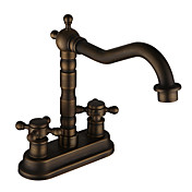 antikk 4 tommers centerset krom bathroom sink tappekran