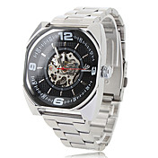 Men's Alloy Analog Mechanical Wrist Watch (Silver)