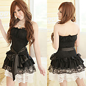 Prinzessin-Serie schwarz-weißer Spitze Polyester-Kostüm