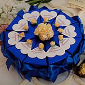 Royal Blue With Roses Cake Favor Box (Set of 10)