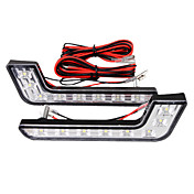 voiture éclairage diurne (2 pcs, 8 LED, lumière blanche, imperméable)