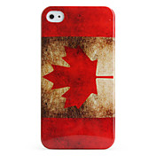 Schutz-Retro-Stil Polycarbonat Case für iPhone 4 und 4S (kanadische Flagge)