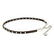 Women's Faux Leather Belt With Rhinestone (More Colors)