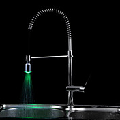 Color Changing LED A Grade ABS Chrome Finish M24x1 Male Faucet Sprayer Nozzle
