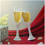 Wedding Toasting Flutes With Starfish & Shell Stem
