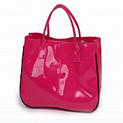 New Top Handle Bag With Patent Leather Three Colors