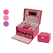 High Class PU Leather Jewelry Storage Box with Mirror