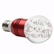 E27 3W 270LM RGB Light Red Shell LED Crystal Ball Bulb (220V)