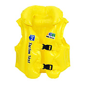 giubbotto di salvataggio gonfiabile per i bambini (al centro, giallo)