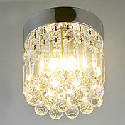 1-Light LED Semi Flush Mount in Crystal