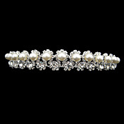 ordnet legering med rhinestone og perle brude tiara