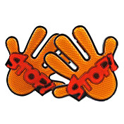 1 paire mains "stop" autocollant d'avertissement voiture de course autocollant