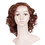 Glue-Less Hand-tied Lace Front Body Curly 8 Inch Indian Remy Hair Wig
