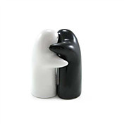 Black and White Embrace Pattern Salt and Pepper Bottles