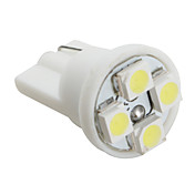 t10 3528 SMD 4-bombilla LED de luz blanca para coche (12V DC, juego de 4 piezas)
