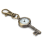 unisex legering analoge quartz horloge sleutelhanger met retro-toets (brons)